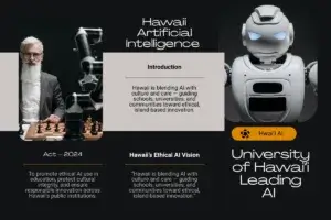 Humanoid robot symbolizing Hawaii’s AI development and ethical technology growth