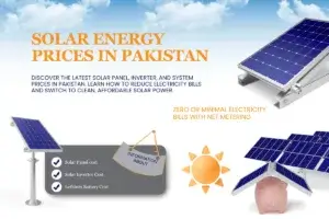 Solar panels under bright sunlight representing the latest solar energy prices in Pakistan for 2025, including panel, inverter, and battery costs.