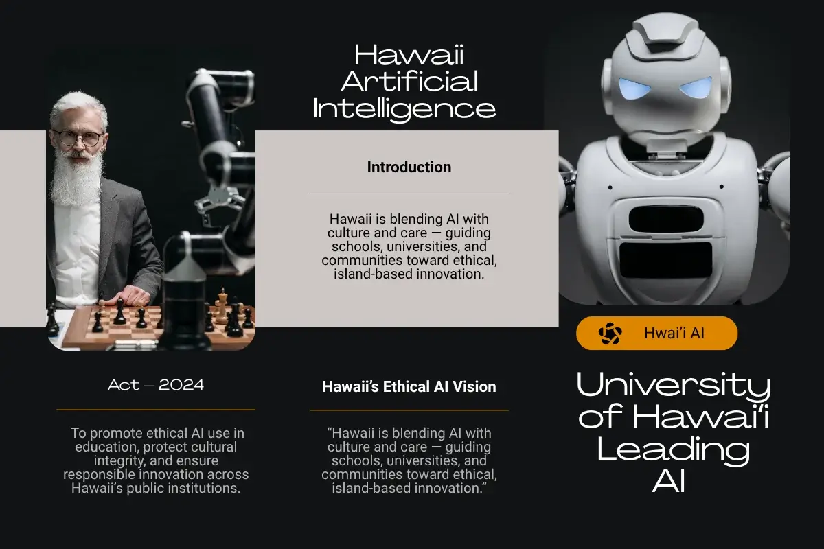 Humanoid robot symbolizing Hawaii’s AI development and ethical technology growth