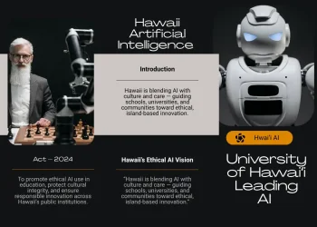 Humanoid robot symbolizing Hawaii’s AI development and ethical technology growth